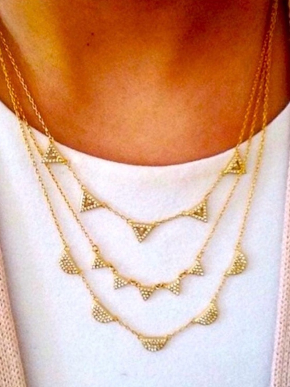 Stella & Dot Pave Chevron Necklace - Women Jewelry NIB